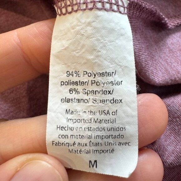 Beyond Yoga Featherweight “On the Down Low” T-Shirt in Orchid Blossom, Medium - Picture 7 of 7